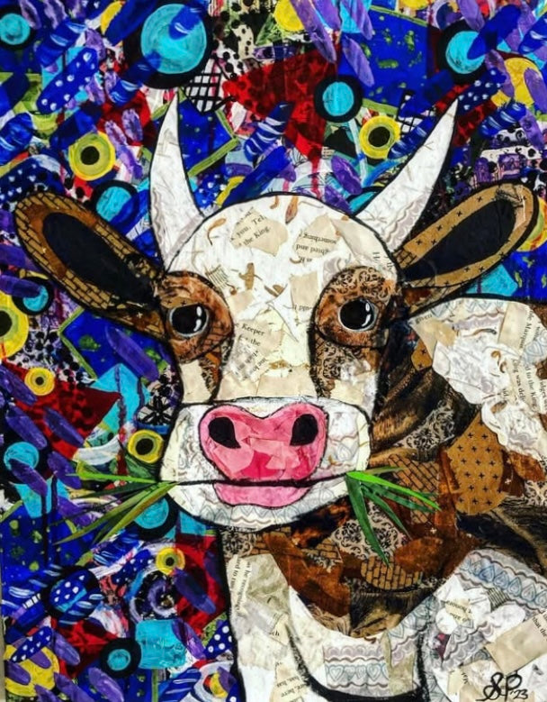 5x7” Cow Collage PRINT