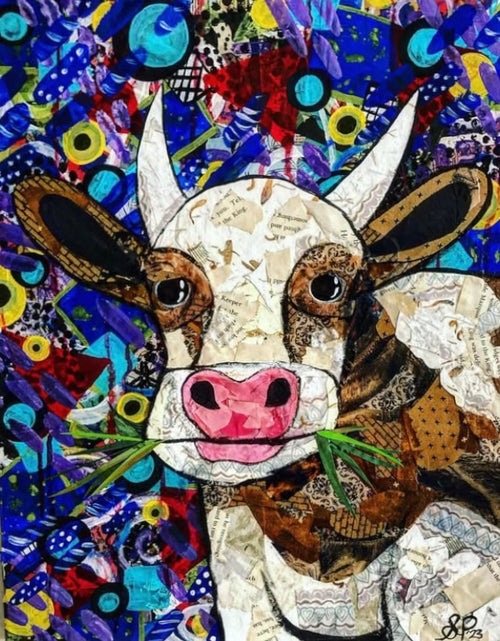 5x7” Cow Collage PRINT